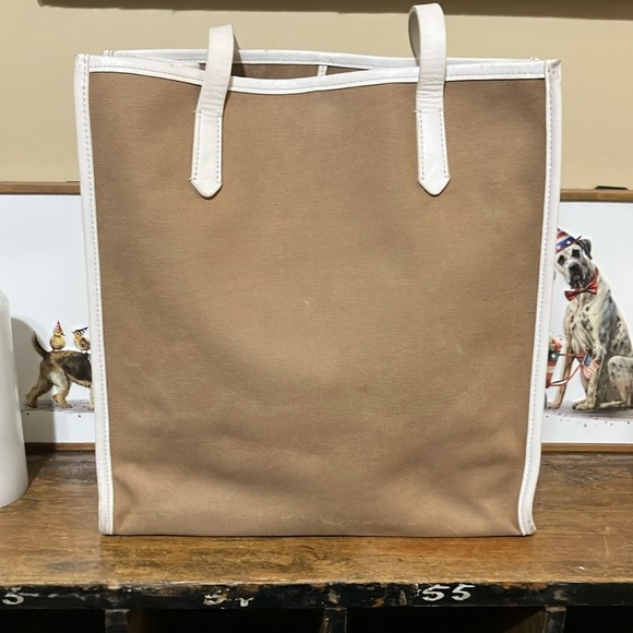 Kate Spade Tan and White Tote Bag - Picture 3 of 6